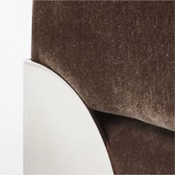 Luis Chocolate Velvet Ottoman -Home Furnishings Store LuisEspressoOttomanAVSSS22