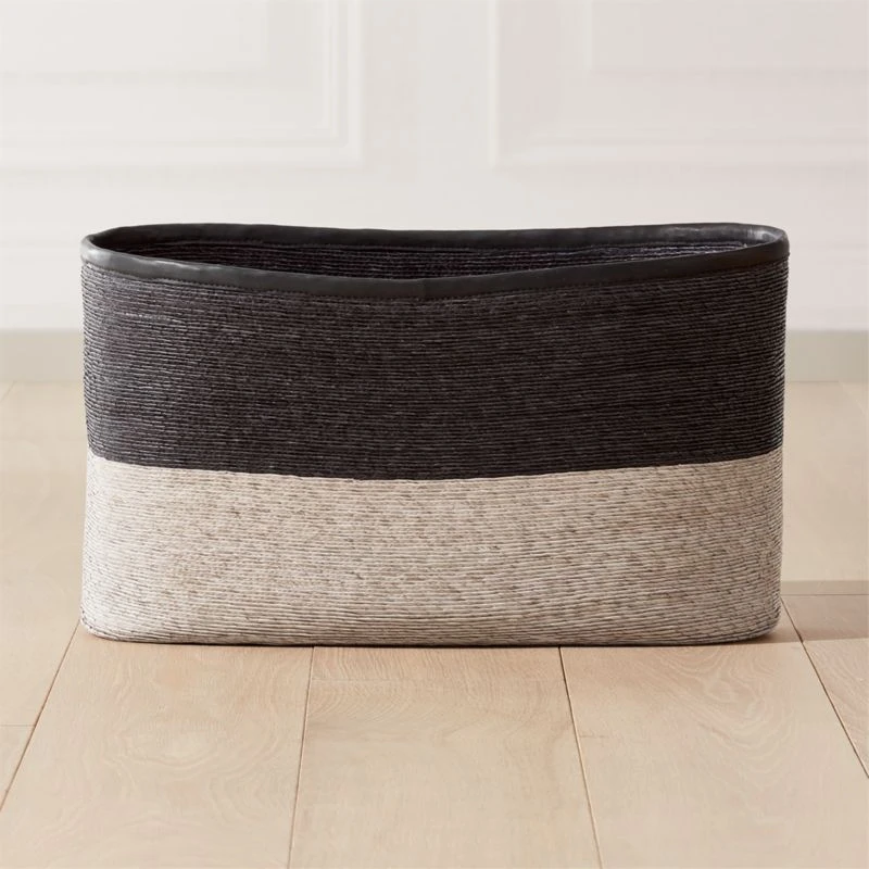 Luna Braided Two-Toned Storage Basket 3 Luna Braided Two-Toned Storage Basket