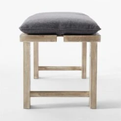 Lupine Teak Outdoor Dining Bench With Sunbrella ® Cushion 17 Lupine Teak Outdoor Dining Bench With Sunbrella ® Cushion -Home Furnishings Store LupineDiningBenchSDSSS22