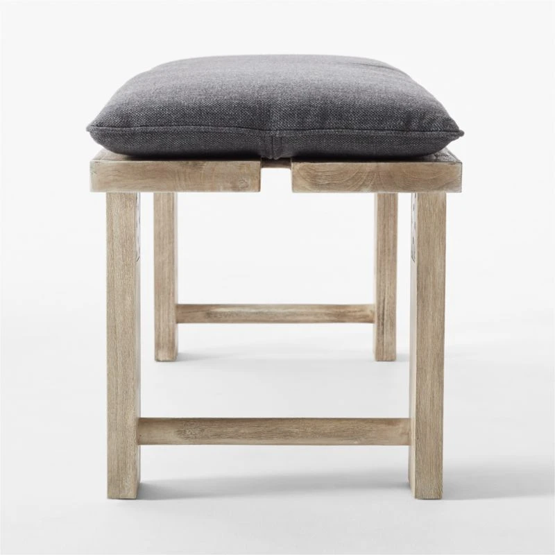 Lupine Teak Outdoor Dining Bench With Sunbrella ® Cushion 9 Lupine Teak Outdoor Dining Bench With Sunbrella ® Cushion - Image 7