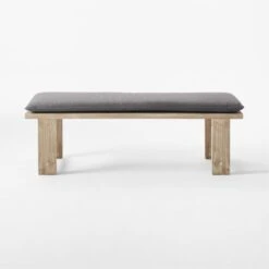 Lupine Teak Outdoor Dining Bench With Sunbrella ® Cushion 15 Lupine Teak Outdoor Dining Bench With Sunbrella ® Cushion -Home Furnishings Store LupineDiningBenchSOSSS22