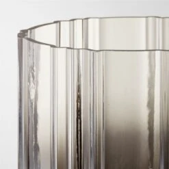 Lustro Smoked Glass Hurricane Candle Holder Small -Home Furnishings Store LustroGlassHurricaneSmAVSHF22