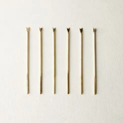 Mae Champagne Gold Cocktail Picks Set Of 6