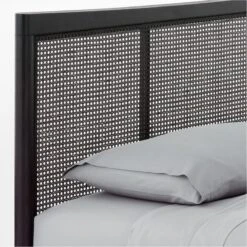 Maeve Black Cane Queen Bed -Home Furnishings Store MaeveBlackQueenBedAVSSF21