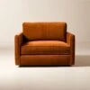 Malea Cognac Brown Velvet Chair