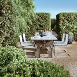 Enzo Natural Sunbrella ® Outdoor Armless Sling Chair Set Of 4 15 Enzo Natural Sunbrella ® Outdoor Armless Sling Chair Set Of 4 -Home Furnishings Store MareWhitewashedDiningTableM21