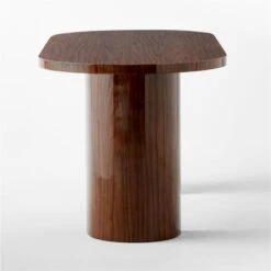 Marisa High-Gloss Walnut Wood Desk 70'' -Home Furnishings Store MarisaHiGlossDeskLrgSDSSS23