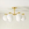 Marra 6-Bulb Polished Brass Flush Mount Light 2 Marra 6-Bulb Polished Brass Flush Mount Light -Home Furnishings Store MarraPldBrs6BulbFlshMntSHS23