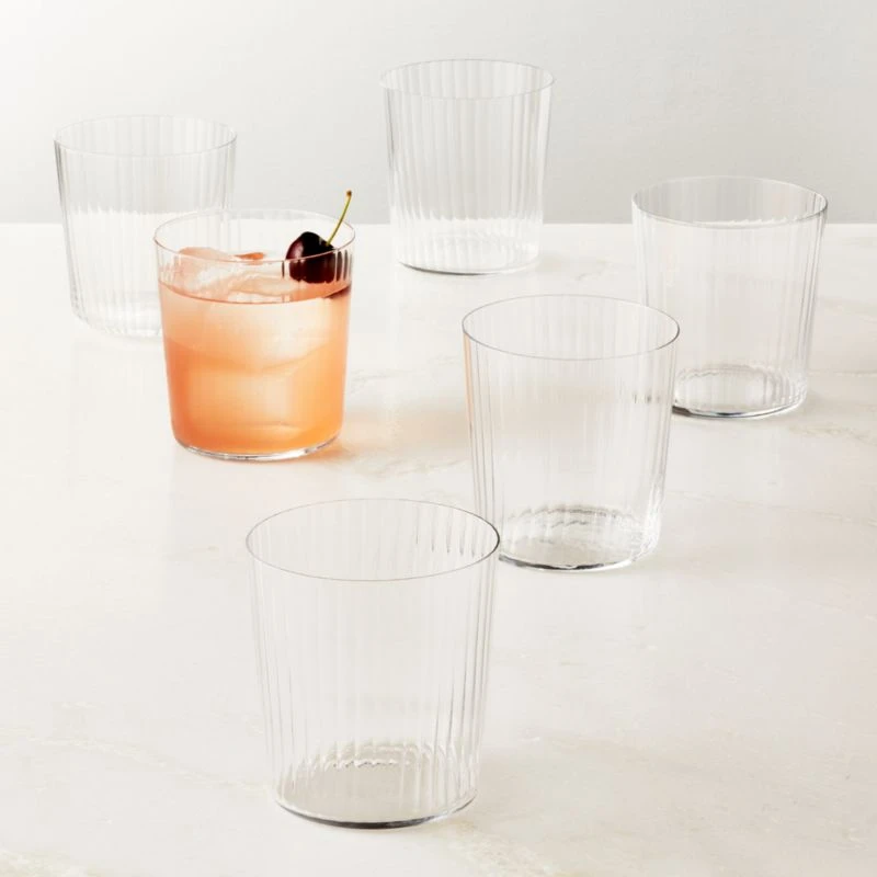 Marta Optic Double Old-Fashioned Glasses Set Of 6 4 Marta Optic Double Old-Fashioned Glasses Set Of 6 - Image 2