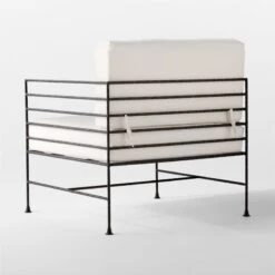 Marteau Black Iron Outdoor Lounge Chair With White Sunbrella® Cushions 16 Marteau Black Iron Outdoor Lounge Chair With White Sunbrella® Cushions -Home Furnishings Store MarteauLoungeChair3QBSSS23