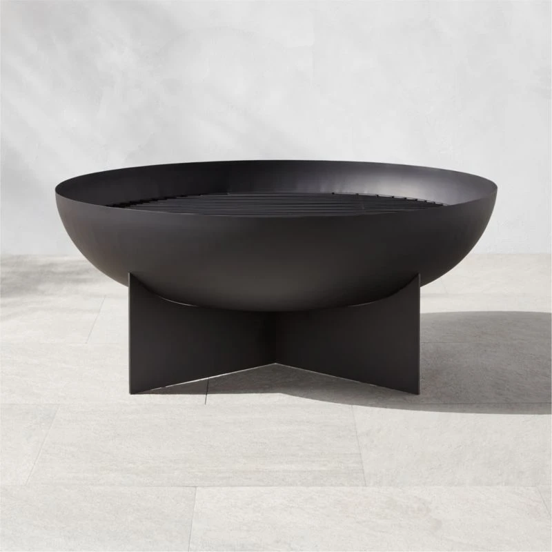 Alcante Round Black Fire Pit 3 Alcante Round Black Fire Pit