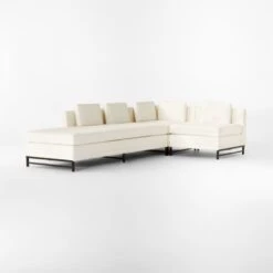 Metric 3-Piece L-Shaped White Boucle Sectional Sofa With Left Half-Back 12 Metric 3-Piece L-Shaped White Boucle Sectional Sofa With Left Half-Back -Home Furnishings Store Metric3pcWhtBclLAHBSect3QSSF22