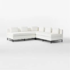 Metric 3-Piece L-Shaped White Boucle Sectional Sofa 10 Metric 3-Piece L-Shaped White Boucle Sectional Sofa -Home Furnishings Store Metric3pcWhtBclLvstSect3QSSF22