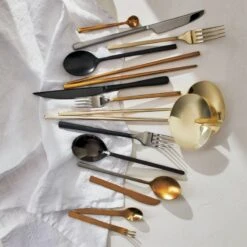 Set Of 6 Mini Gold Cocktail Forks 9 Set Of 6 Mini Gold Cocktail Forks -Home Furnishings Store MiniSpoonsTiltBrushedSilverAG20 1x1 1