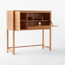 Monte Nido Oak Wood Secretary Desk 14 Monte Nido Oak Wood Secretary Desk -Home Furnishings Store MonteNidoDesk3QAVSSS22