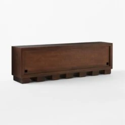 Moti Brown And White Mango Wood Media Console -Home Furnishings Store MotiMediaCredenza3QBSSS23