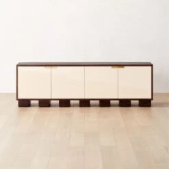 Moti Brown And White Mango Wood Media Console
