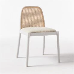 Nadia White Cane Woven Chair -Home Furnishings Store NadiaWhiteCaneChair3QF20