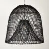 Nassa Woven Black Bamboo Pendant Light -Home Furnishings Store NassaBlkBasketPndntLightSHF23