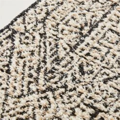 Nava Black And White Patterned Table Runner 14"x90" 8 Nava Black And White Patterned Table Runner 14"x90" -Home Furnishings Store NavaRunner14X120inROF20