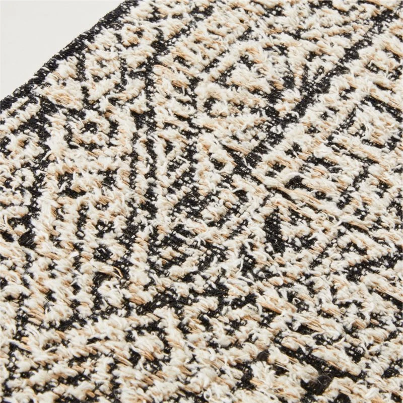 Nava Black And White Patterned Table Runner 14"x90" 4 Nava Black And White Patterned Table Runner 14"x90" - Image 3