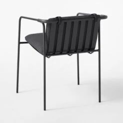 Navene Black Outdoor Dining Armchair -Home Furnishings Store NaveneBkDiningArmchair3QBSSS22