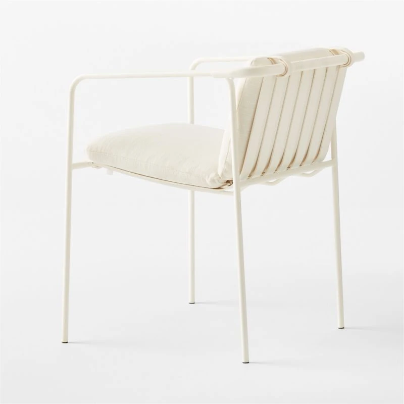 Navene Ivory Outdoor Dining Armchair Set Of 4 9 Navene Ivory Outdoor Dining Armchair Set Of 4 - Image 7