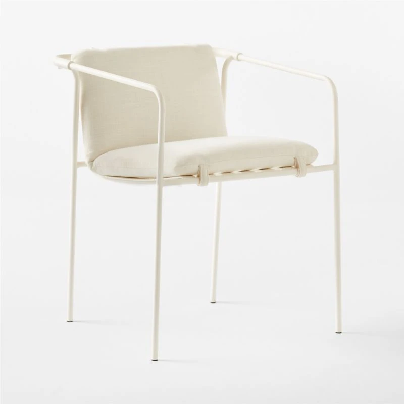 Navene Ivory Outdoor Dining Armchair Set Of 4 7 Navene Ivory Outdoor Dining Armchair Set Of 4 - Image 5