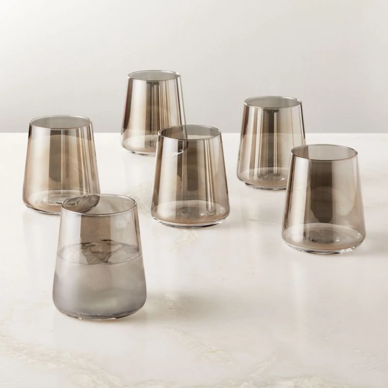 Neat Smoke Double Old Fashioned Glass Set Of 6 4 Neat Smoke Double Old Fashioned Glass Set Of 6 - Image 2