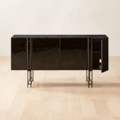 Nero Black Marble Credenza -Home Furnishings Store NeroHiGlossMdCredenzaROF22