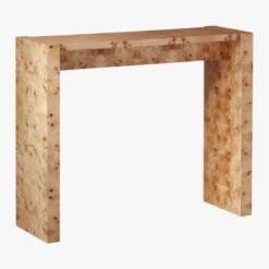 Niche Neutral Burl Wood Console Table 34" -Home Furnishings Store NicheBurlWdConsoleTable3QS20