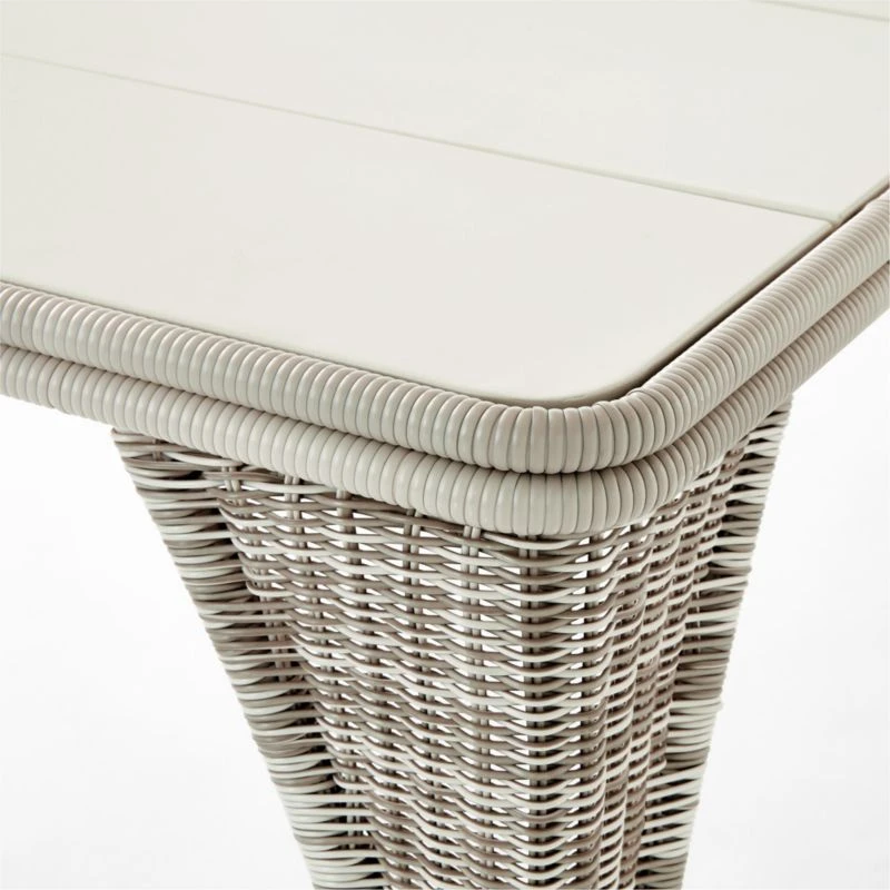 Nino Ivory Rattan Outdoor Dining Table 8 Nino Ivory Rattan Outdoor Dining Table - Image 6