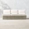 Nino Ivory Rattan Outdoor Sofa With Ivory Boucle Sunbrella® Cushions -Home Furnishings Store NinoSofaSHS23