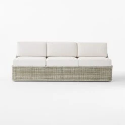 Nino Ivory Rattan Outdoor Sofa With Ivory Boucle Sunbrella® Cushions -Home Furnishings Store NinoSofaSOSSS23