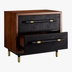 Oberlin 2-Drawer Faux Leather And Wood Nightstand 14 Oberlin 2-Drawer Faux Leather And Wood Nightstand -Home Furnishings Store OberlinNighstandAVS18
