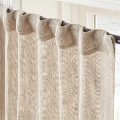 Flax Linen Openweave Window Curtain Panel 48''x84'' -Home Furnishings Store OpnwvFlaxLn96CurtainPnlAV2SHS23