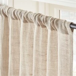 Flax Linen Openweave Window Curtain Panel 48''x84'' -Home Furnishings Store OpnwvFlaxLn96CurtainPnlAVSHS23