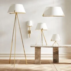 Ornado Polished Brass Floor Lamp -Home Furnishings Store OrnadoBrsLightingCollectionPCF21 1x1