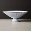 Overlap White Glazed Footed Serving Bowl -Home Furnishings Store OverlapGlazedFootedBowlSHF21