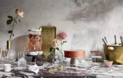 Daphne Glass Appetizer Plate Set Of 8 -Home Furnishings Store PalazzoMarbelizedTeaLightJL18