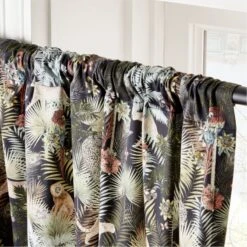 Palm Grove Jungle-Print Window Curtain Panel 48"x84" -Home Furnishings Store PalmGroveCrtnPanel96inAV2SHF22