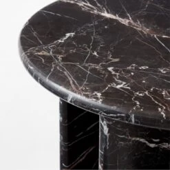 Pasar Round Black Marble Side Table 9 Pasar Round Black Marble Side Table -Home Furnishings Store PasarBlkMblSideTableAVSSS23