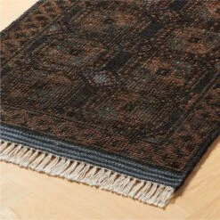Pascala Morroccan Hand-Knotted Black Wool Runner Rug 2.5'x8' -Home Furnishings Store PascalaHdkdNZWlBlkRnnr2p5x8ROS23
