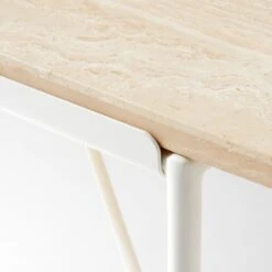 Pavilion Large Ivory Metal Outdoor Patio Dining Table With Travertine Top Model 6142 -Home Furnishings Store Pavilion6141IvDnTbWTrvTpAVSSS22 1