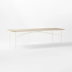 Pavilion Large Ivory Metal Outdoor Patio Dining Table With Travertine Top Model 6142 -Home Furnishings Store Pavilion6142IvDnTbWTrvTp3QSSS22