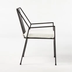 Pavilion Dining Armchair With Ivory Sunbrella ® Cushion Model 6470 Set Of 2 -Home Furnishings Store Pavilion6470IvyDiningChrSDSSS21 1