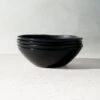 Pebble Matte Black Melamine Salad Bowl Set Of 4 -Home Furnishings Store PebbleMttBkMlmSaladBowlS4SHS21