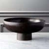 Black Ceramic Pedestal Bowl -Home Furnishings Store PedestalBowlBlkSHF17