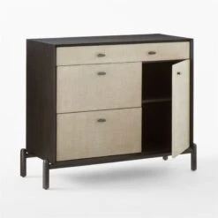 Perch Lacquered Linen File Cabinet -Home Furnishings Store PerchFileCredenza3QAVSSS23