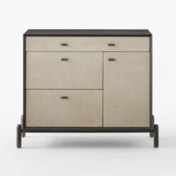 Perch Lacquered Linen File Cabinet -Home Furnishings Store PerchFileCredenzaSOSSS23